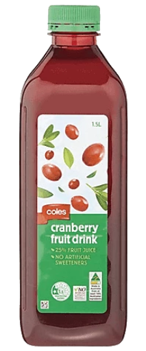 Cranberry juice outlet coles